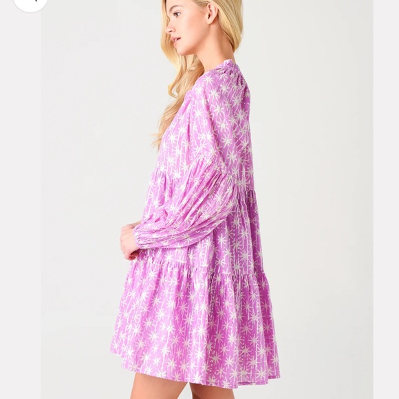 Tuckernuck Oliphant Virgo Lilac Tiered Mini Dress - Picture 9 of 11